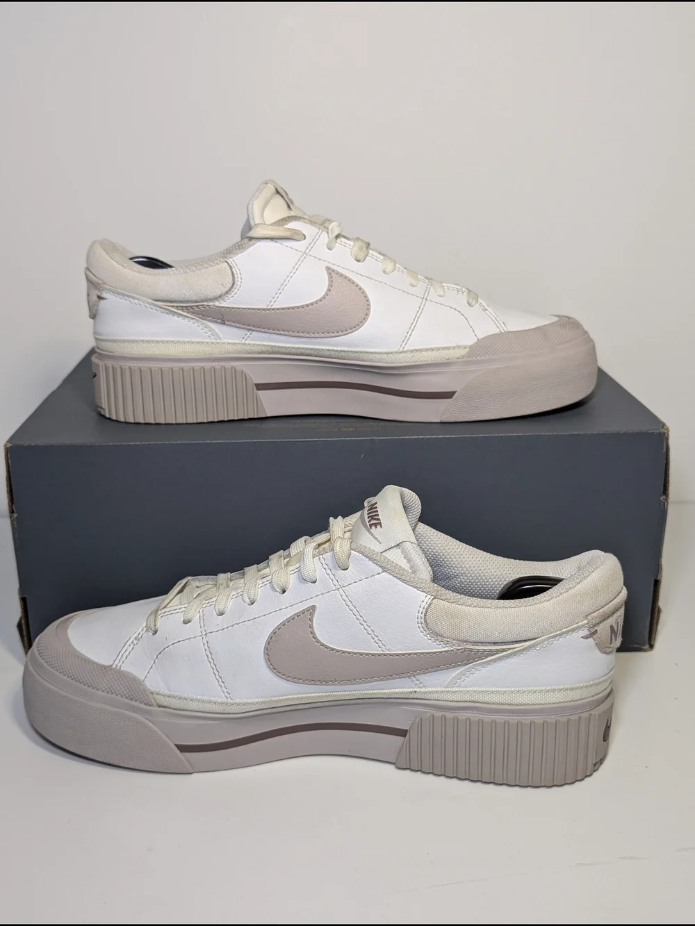 Nike Court Legacy Lift White Smoky Mauve Women’s Size 9.5